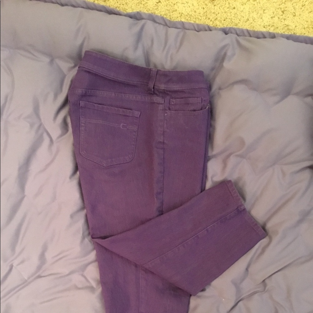Chicos SIZE 15 PURPLE JEAN 21” INSEAM